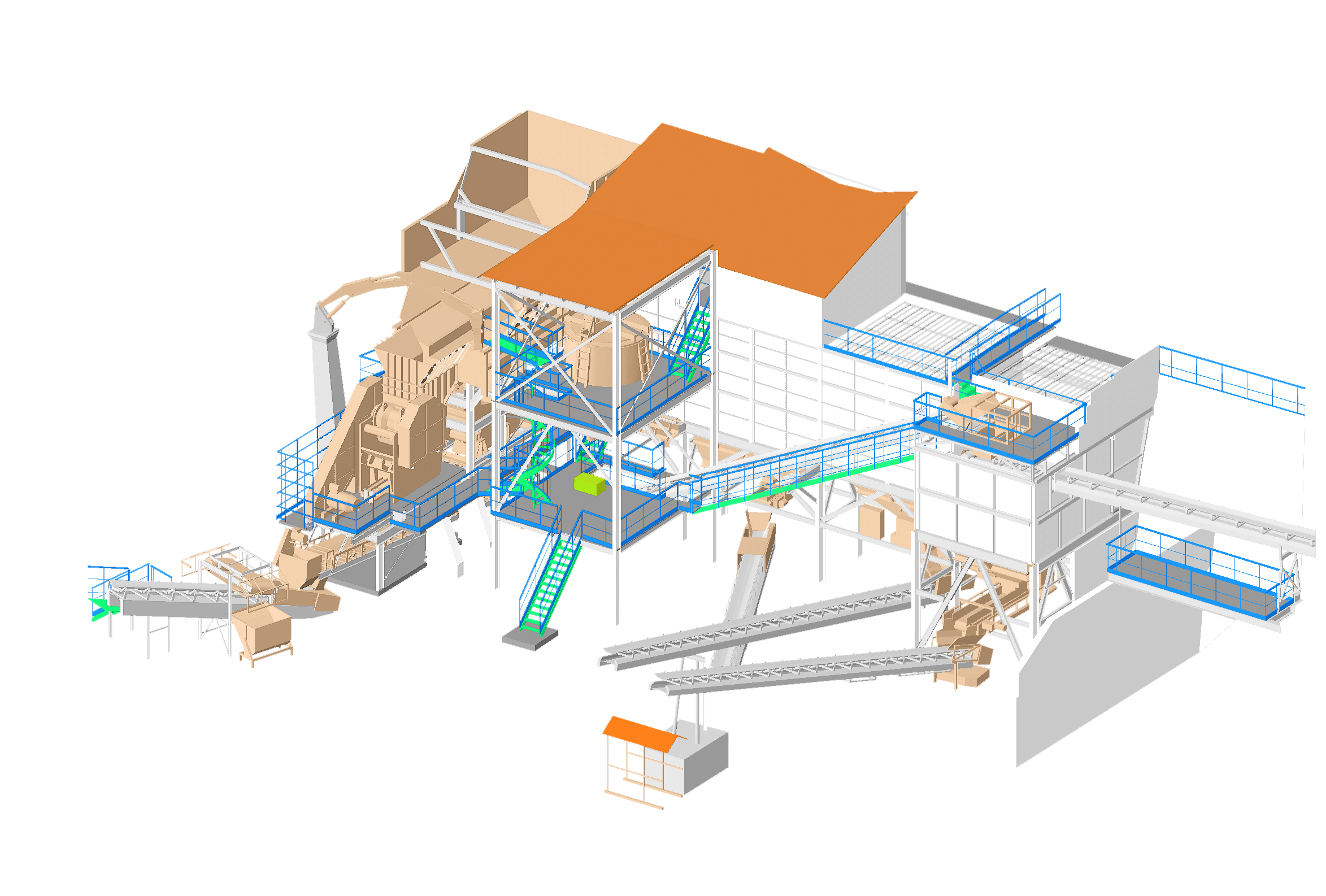 Modélisation 3D d'une infrastructure de triage réalisée à partir de scan 3D