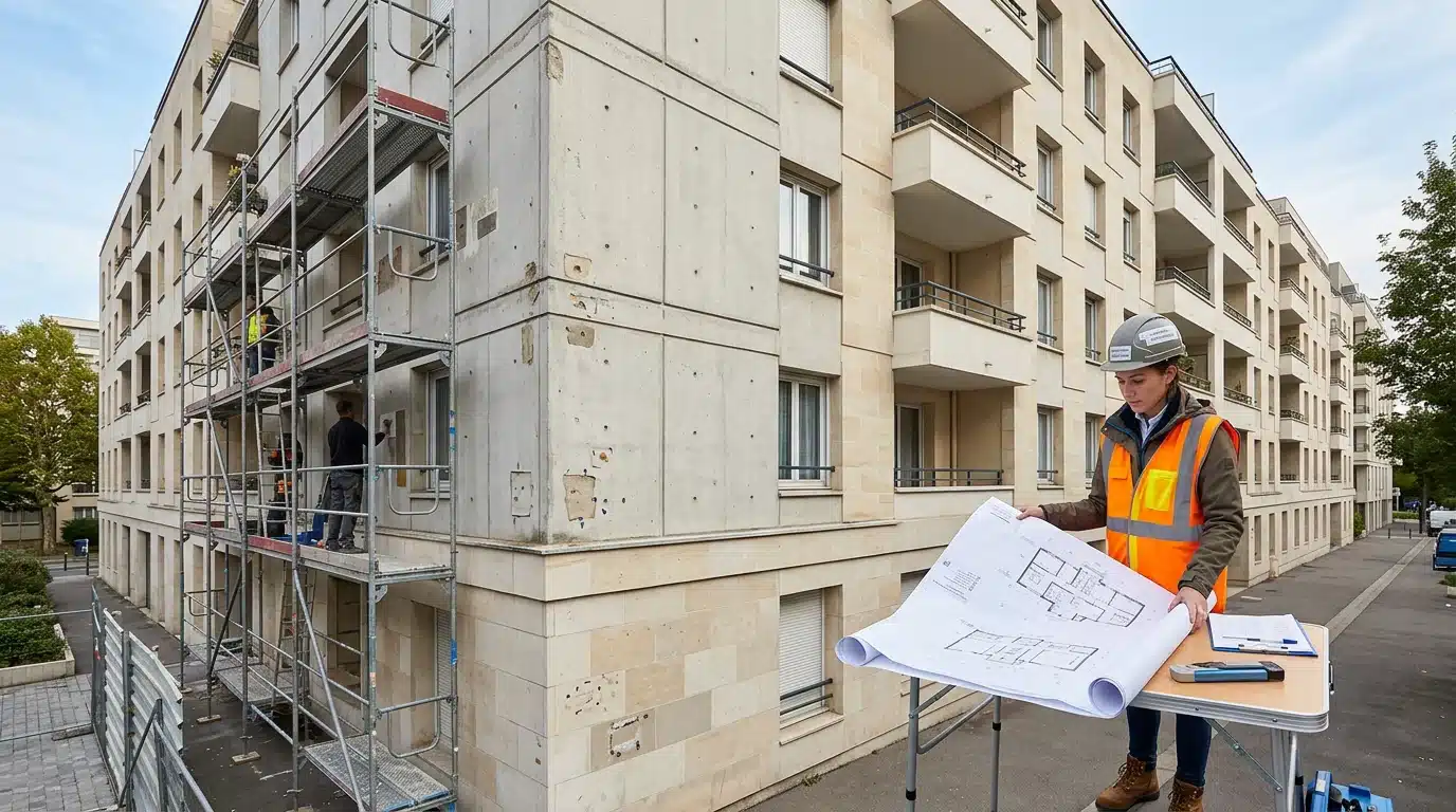 Inspection structurelle d'un immeuble d'habitation collectif