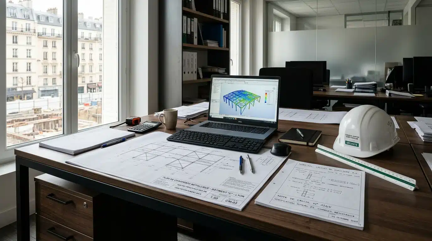 Étude de structure et notes de calcul pour une charpente métallique