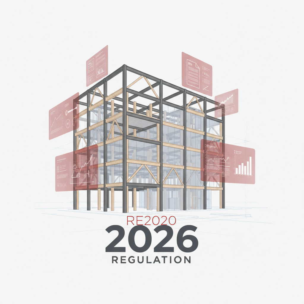 RE2020 réglementation bâtiment 2026 ajustements 1er juillet structures métalliques bois