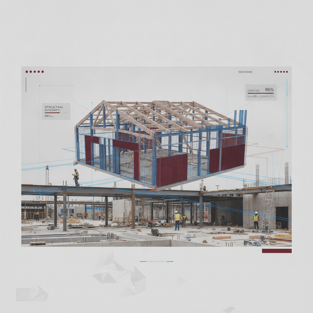 Visualisation BIM d'un projet de structure mixte acier-bois avec jumeau numérique - Bureau d'études ANDO