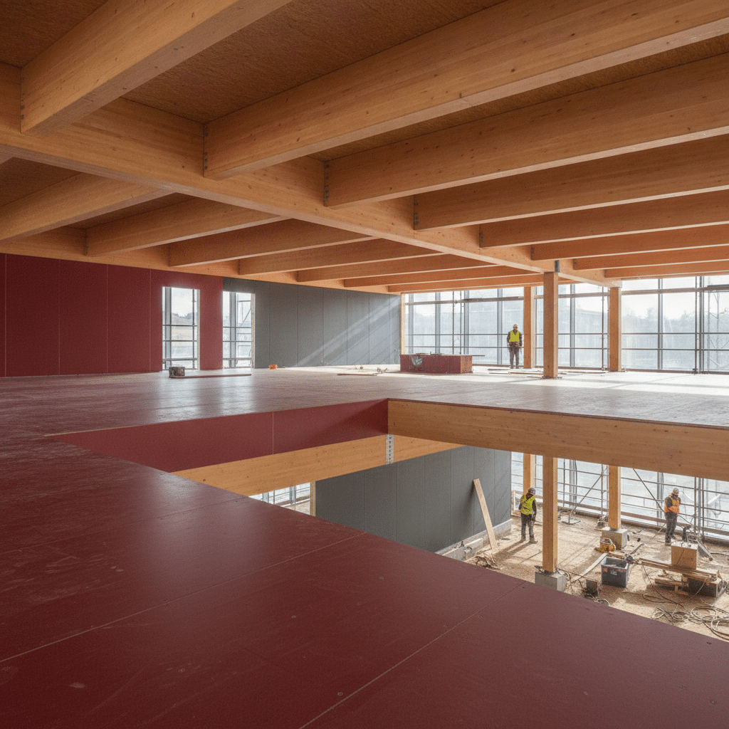 Structure bois avec protections incendie, bâtiment biosourcé ERP - article ANDO