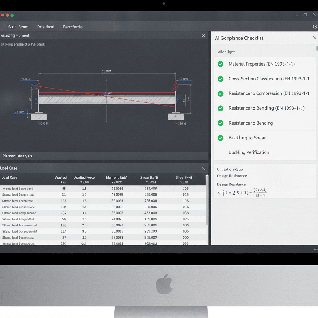 Interface de vérification automatisée des Eurocodes par intelligence artificielle pour structures métalliques