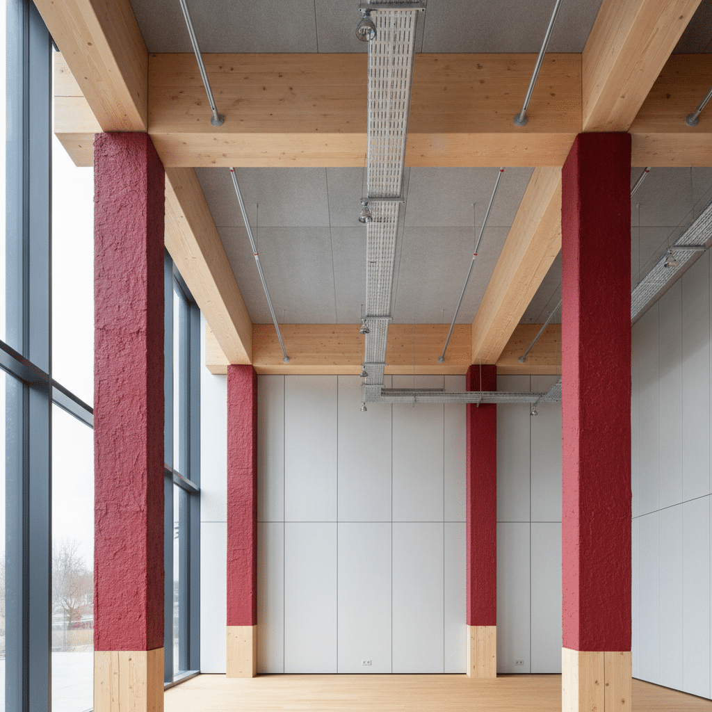 Systèmes de protection incendie sur structure bois : intumescent, encoffrement, sprinklers