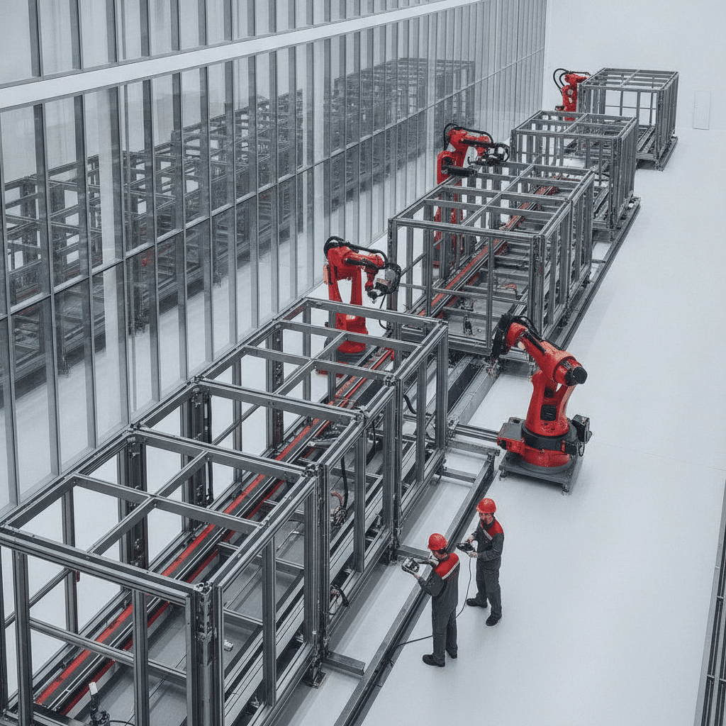 Construction hors-site modulaire - Atelier de préfabrication acier - Innovation BATIMAT 2026