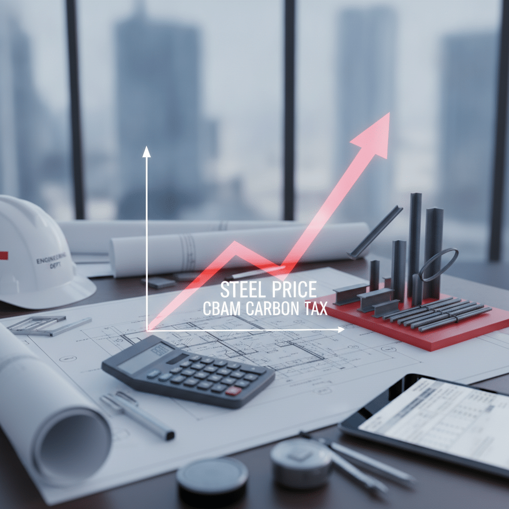 Impact prix acier construction CBAM MACF 2026 calcul surcoût carbone