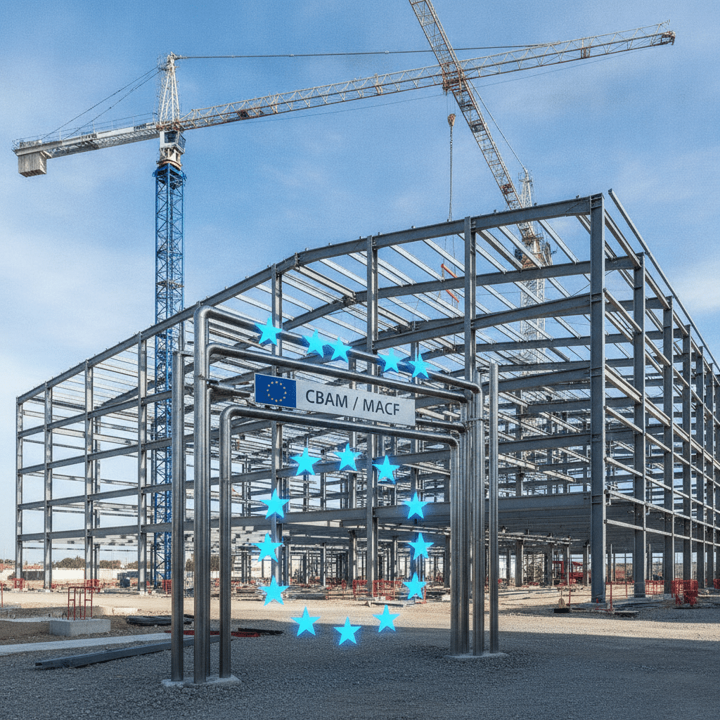 MACF CBAM mécanisme ajustement carbone frontières construction métallique acier - ANDO